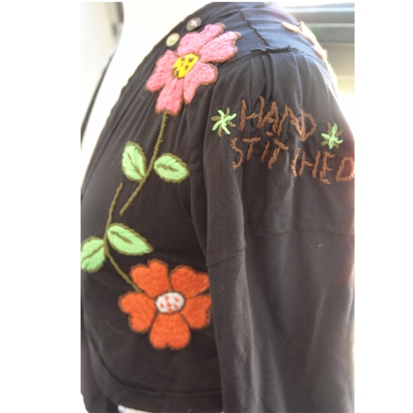 Anthropologie Sweaters Hand Embroidered Crop Jacket Bolero Top Xs S Nwt Poshmark